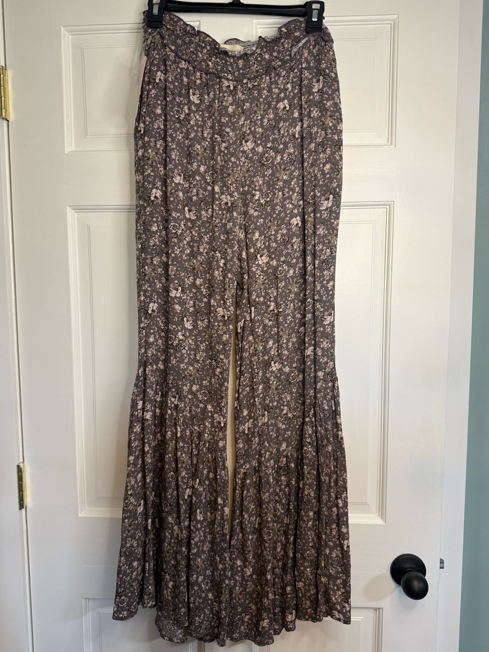 Dress Up Boho Floral Tiered Wide Leg Pant